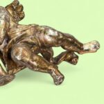 Large Vintage Gisela Graham Gold Cherub, Hanging Christmas Angel Decoration, Wall Art