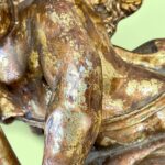 Large Vintage Gisela Graham Gold Cherub, Hanging Christmas Angel Decoration, Wall Art