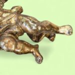 Large Vintage Gisela Graham Gold Cherub, Hanging Christmas Angel Decoration, Wall Art