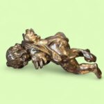 Large Vintage Gisela Graham Gold Cherub, Hanging Christmas Angel Decoration, Wall Art