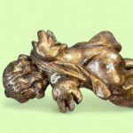 Large Vintage Gisela Graham Gold Cherub, Hanging Christmas Angel Decoration, Wall Art