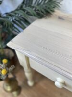 Elegant Cream Vintage Pine Console Table | Hand-Refinished Hall Table