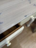 Elegant Cream Vintage Pine Console Table | Hand-Refinished Hall Table
