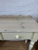 Elegant Cream Vintage Pine Console Table | Hand-Refinished Hall Table