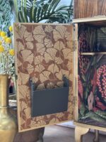 Exotic Vintage Cocktail Cabinet | Professionally Restored with a Tropical & Art Deco Interior