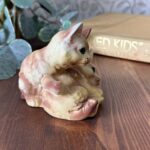 Vintage Alfretto Cat Figurine, Mid Century Ceramic Kittens Ornament, Winking Cat