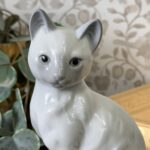 Vintage St Michael Cat Figurine Ornament, Mother & Kittens, Japan 5982/2425