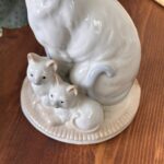 Vintage St Michael Cat Figurine Ornament, Mother & Kittens, Japan 5982/2425