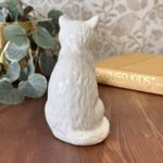 Vintage White Ceramic Cat Figurine J.M. Shannan Stevenson Ltd Made in England