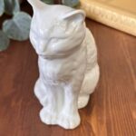 Vintage White Ceramic Cat Figurine J.M. Shannan Stevenson Ltd Made in England