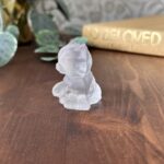 Vintage Frosted Satin Glass Cat Figurine, Small Collectable Seated Kitty Ornament