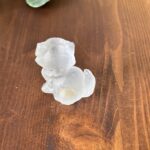 Vintage Frosted Satin Glass Cat Figurine, Small Collectable Seated Kitty Ornament