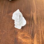 Vintage Frosted Satin Glass Cat Figurine, Small Collectable Seated Kitty Ornament