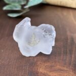 Vintage Frosted Satin Glass Cat Figurine, Small Collectable Seated Kitty Ornament
