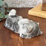 Vintage 1991 Studio Six Pottery Cat Figurine, M. Short Signed, Fulham Ceramic