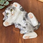 Vintage 1991 Studio Six Pottery Cat Figurine, M. Short Signed, Fulham Ceramic