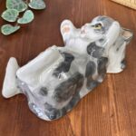 Vintage 1991 Studio Six Pottery Cat Figurine, M. Short Signed, Fulham Ceramic