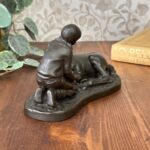 Vintage Heredities Bronze Girl Foal Sculpture P Parsons Signed 70s 80s Figure