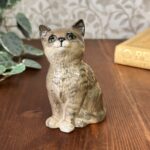 Vintage Beswick 1886 Grey Persian Kitten Figurine, Green Eyes, Albert Hallam