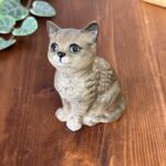 Vintage Beswick 1886 Grey Persian Kitten Figurine, Green Eyes, Albert Hallam