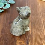 Vintage Beswick 1886 Grey Persian Kitten Figurine, Green Eyes, Albert Hallam