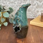 Green Ceramic Waterfall Backflow Incense Burner, Mountain Smoke Fountain De