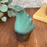 Green Ceramic Waterfall Backflow Incense Burner, Mountain Smoke Fountain De