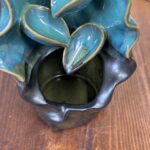 Green Ceramic Waterfall Backflow Incense Burner, Mountain Smoke Fountain De