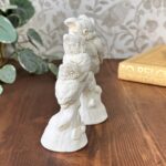 Vintage A. Santini Three Owls Sculpture, Italian Alabaster Resin Bird Figurine
