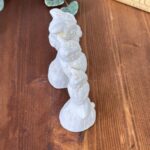 Vintage A. Santini Three Owls Sculpture, Italian Alabaster Resin Bird Figurine