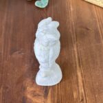 Vintage A. Santini Three Owls Sculpture, Italian Alabaster Resin Bird Figurine