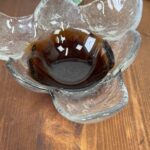 Vintage Humppila Kivi Bowl, Pertti Santalahti Finnish Art Glass, 1970s MCM Amber