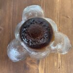 Vintage Humppila Kivi Bowl, Pertti Santalahti Finnish Art Glass, 1970s MCM Amber
