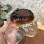 Vintage Humppila Kivi Bowl, Pertti Santalahti Finnish Art Glass, 1970s MCM Amber