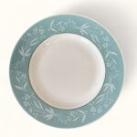 Vintage Royal Doulton Cascade Soup Cups & Saucers, 1950s Teal Floral China (Set of 2)