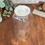 Vintage Bormioli Rocco Italy Frigoverre Glass Fridge Jug Pitcher White Lid 2 Pint