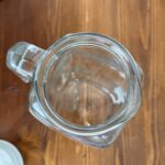 Vintage Bormioli Rocco Italy Frigoverre Glass Fridge Jug Pitcher White Lid 2 Pint