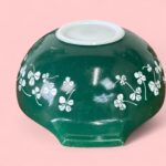Vintage JAJ Pyrex Green Clover Leaf Cinderella Bowl, Large 1950s Mixing Bowl
