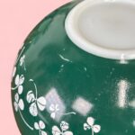 Vintage JAJ Pyrex Green Clover Leaf Cinderella Bowl, Large 1950s Mixing Bowl