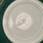 Vintage JAJ Pyrex Green Clover Leaf Cinderella Bowl, Large 1950s Mixing Bowl