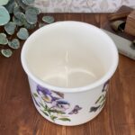 Vintage Portmeirion Botanic Garden Pansy Large Storage Jar, Airtight Ceramic Canister