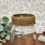 Vintage British Made Glass Canning Jar, G670 Rustic Preserve Jar, English Made Lid