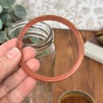 Vintage British Made Glass Canning Jar, G670 Rustic Preserve Jar, English Made Lid