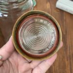 Vintage British Made Glass Canning Jar, G670 Rustic Preserve Jar, English Made Lid