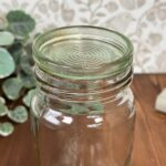 Vintage British Made Glass Canning Jar, G670 Rustic Preserve Jar, English Made Lid