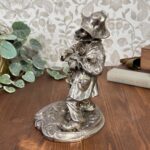 Vintage Argenplast Spanish Silver Plate Tramp Figure Leaning on Postbox Statue
