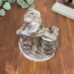 Vintage Argenplast Spanish Silver Plate Tramp Figure Leaning on Postbox Statue