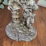 Vintage Argenplast Spanish Silver Plate Tramp Figure Leaning on Postbox Statue