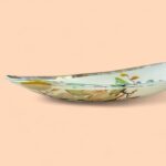 Rare Vintage Chance Glass Yasmin Pattern Long Boat Dish, 1981 Fiesta Glass Plate