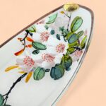 Rare Vintage Chance Glass Yasmin Pattern Long Boat Dish, 1981 Fiesta Glass Plate
